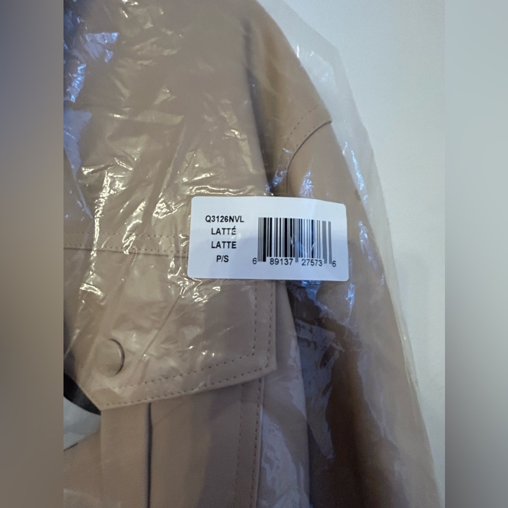 NWT BEAUTIFUL NVLT VEGAN Leather JACKET (latte) - Picture 3 of 9